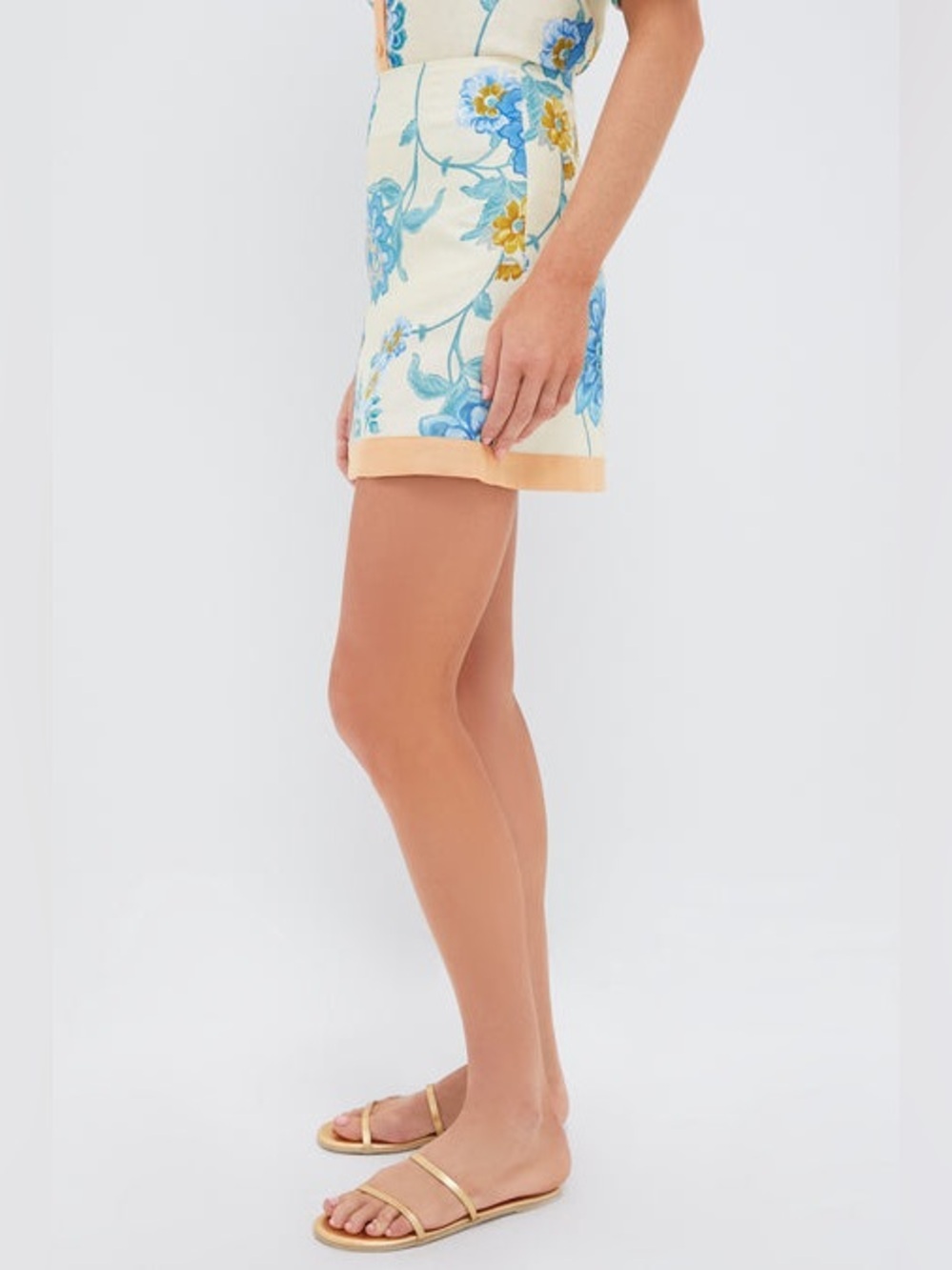 KIVARI TUCKERNUCK Giselle Linen Floral Mini Skirt Size US4 NWOT - Picture 3 of 7